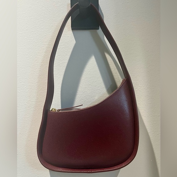 Authentic The Row Half Moon Bag in Raisin Leather - Picture 2 of 8